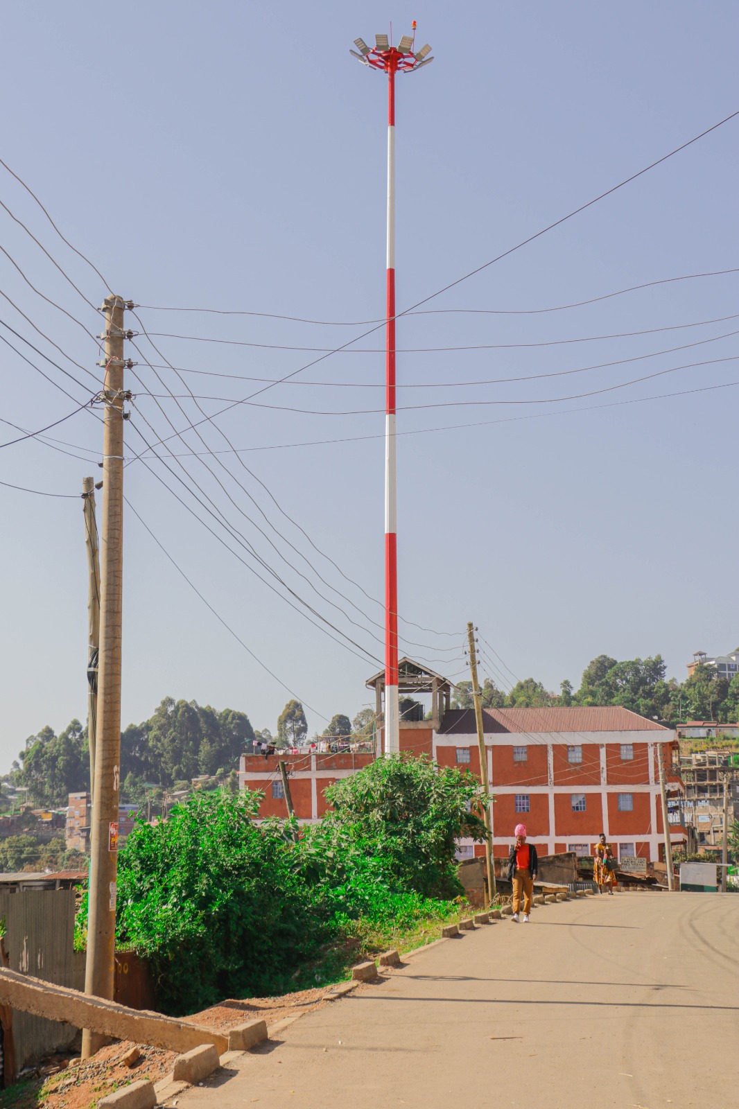 High Mast Security Lighting Along the Keroka Access Road