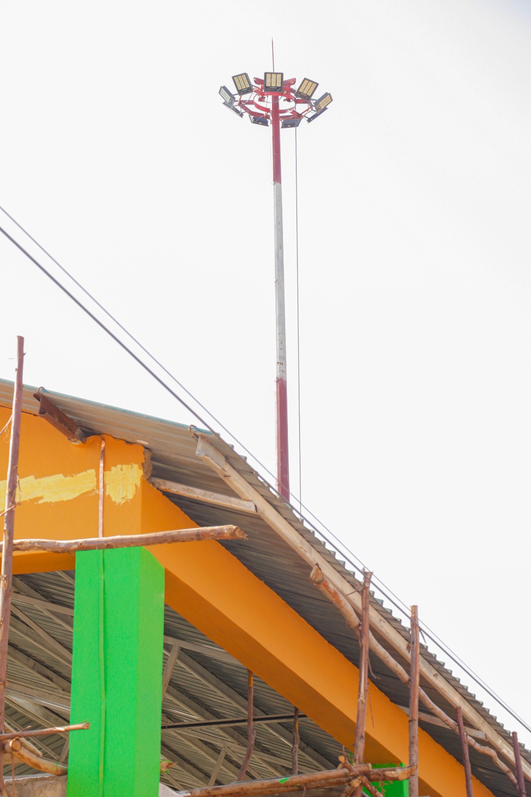 High Mast Flood Light Installed at the New Market