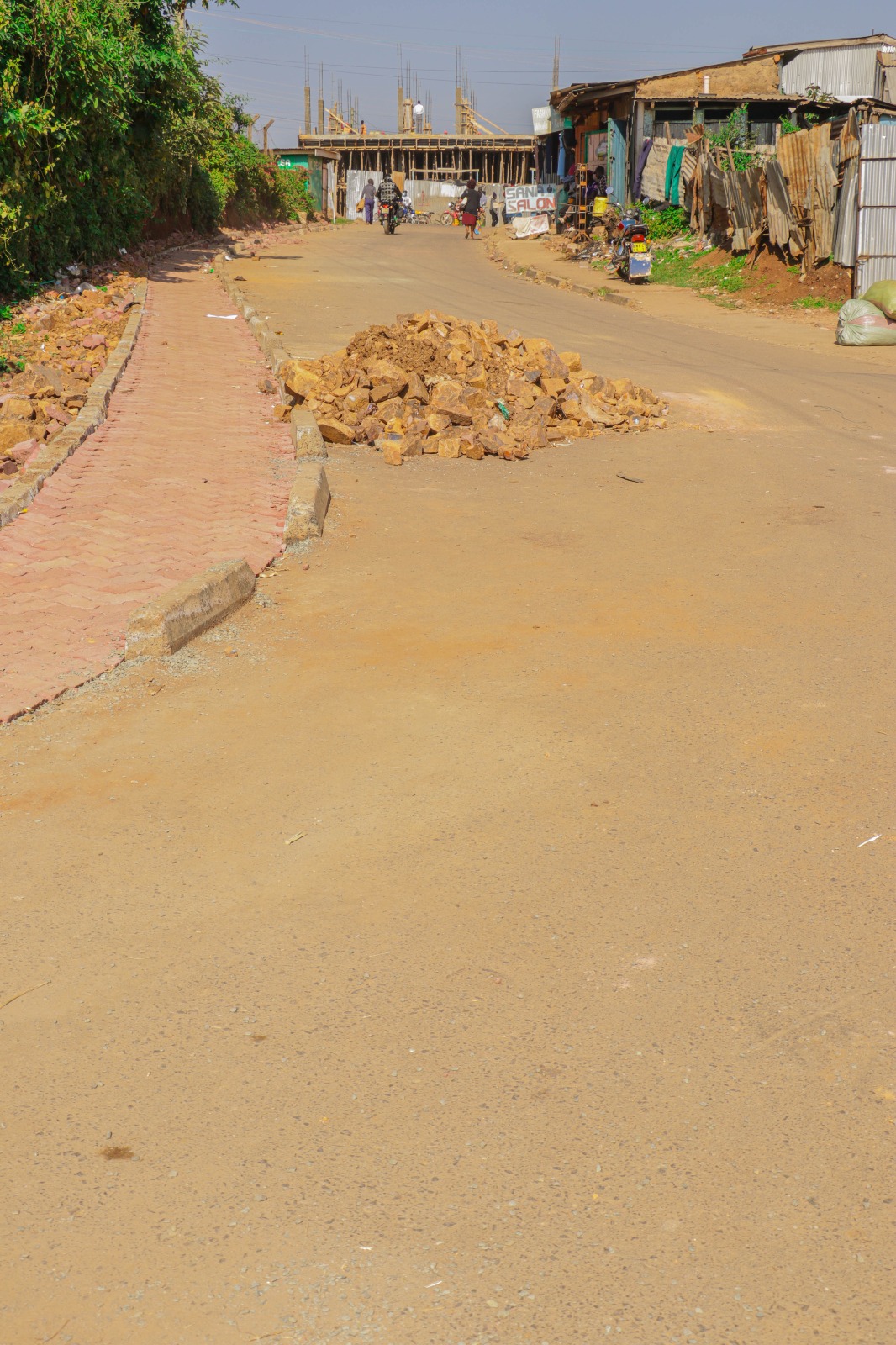 Road Works Near the New Market Site