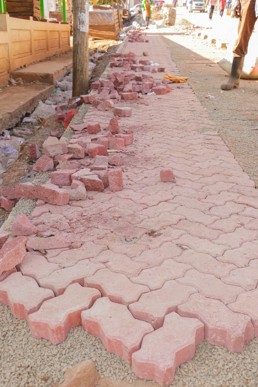 Cabro Paving Works Along the New Market Walkway